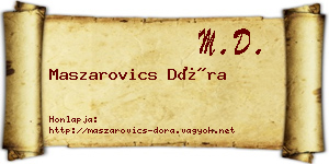 Maszarovics Dóra névjegykártya