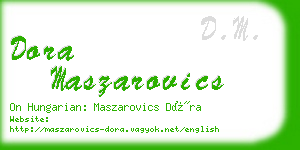 dora maszarovics business card